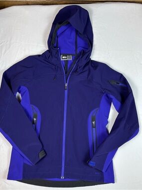 REI Women's M Purple Polartec Power Shield Pro Hooded Softshell Jacket 822016
